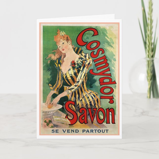 TARJETA VINTAGE FRENCH POSTERART GREETING CARD (Anverso)