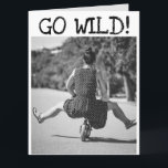 TARJETA VINTAGE FRIEND FUNNY BIRTHDAY BREETING CARDS<br><div class="desc">¡VAMOS SALVAJE! TARJETA DE CUMPLEAÑOS PARA ELLA</div>