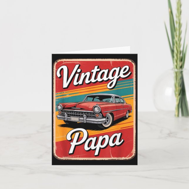 Tarjeta Vintage Funny Papa  (Anverso)