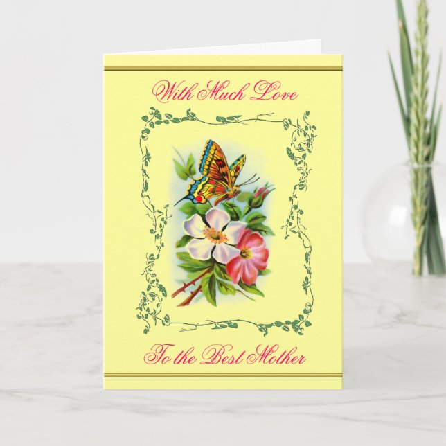 Tarjeta Vintage Garden Mother's Day Card (Anverso)