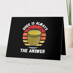 Tarjeta Vintage Ghee Es Siempre La Respuesta Retro Food Lo