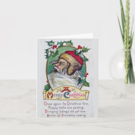 Tarjeta Vintage Gnome Navidades