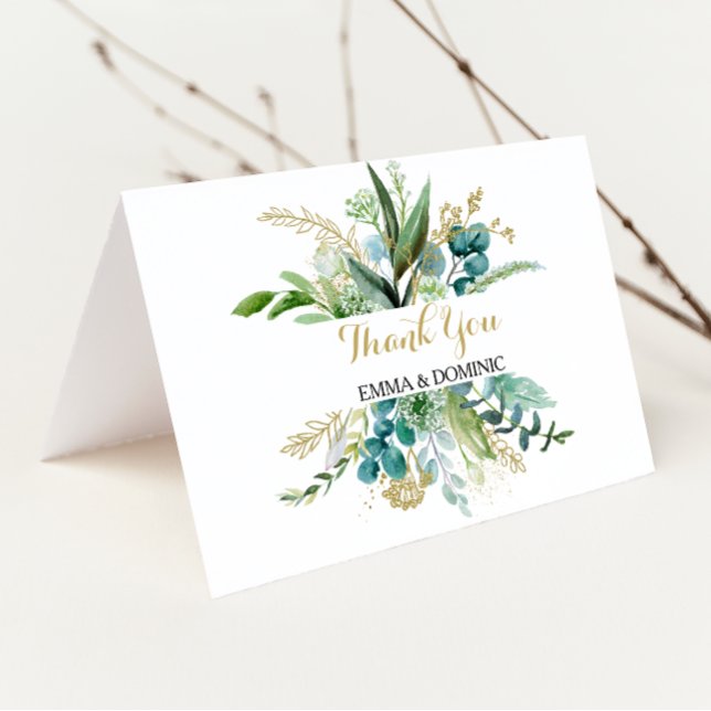 Tarjeta Vintage Gold y Green Eucalyptus (Subido por el creador)