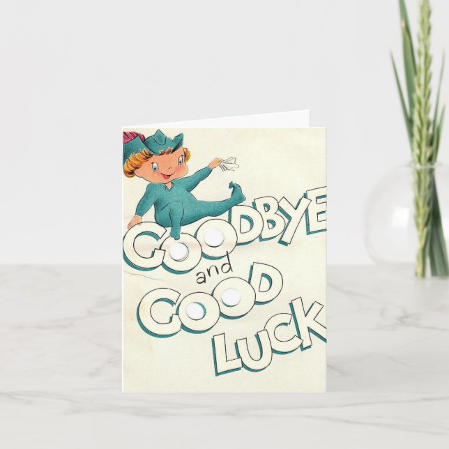 Tarjeta Vintage Good Luck Card (Anverso)