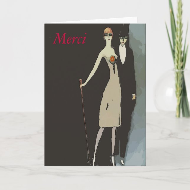 Tarjeta Vintage Gracias (Anverso)