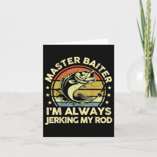 Tarjeta Vintage Gracioso Maestro De Pesca Baiter Im Siempr