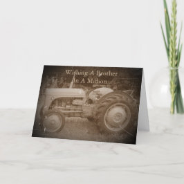 Tarjeta Vintage Gray massey fergison tractor foto sepia