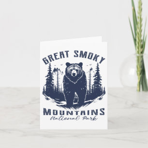 Tarjeta Vintage Great Smoky Mountains Parque Nacional Kids
