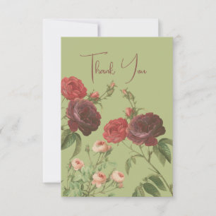 Tarjeta Vintage Green Floral