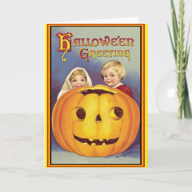 Tarjeta Vintage Halloween (Anverso)