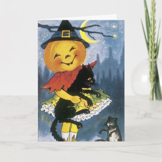 Tarjeta Vintage Halloween Card (Anverso)