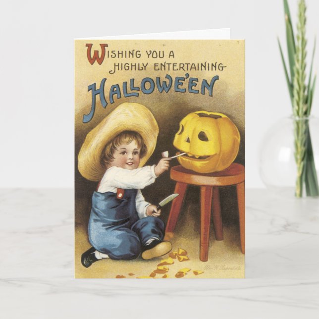 Tarjeta Vintage Halloween Card (Anverso)