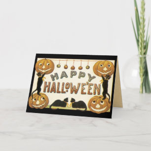 Tarjeta Vintage Halloween Card
