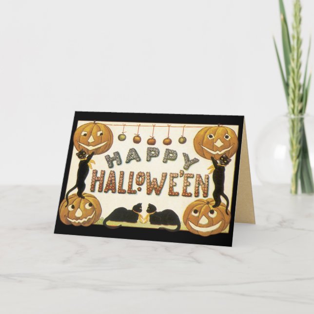 Tarjeta Vintage Halloween Card (Anverso)