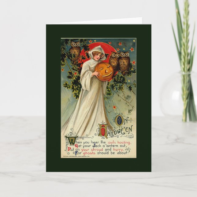Tarjeta Vintage Halloween Card (Anverso)