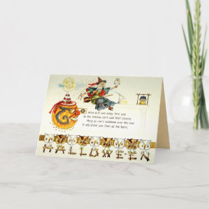 Tarjeta Vintage Halloween Card