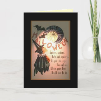 Tarjeta Vintage Halloween "encanto del amor "