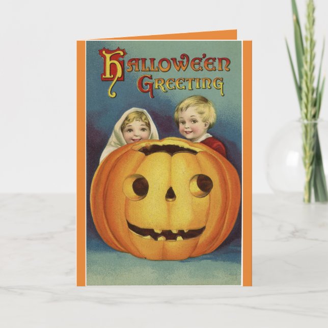 Tarjeta Vintage Halloween Greet (Anverso)