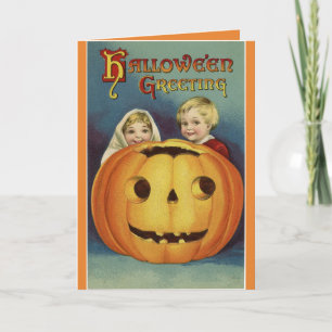 Tarjeta Vintage Halloween Greet