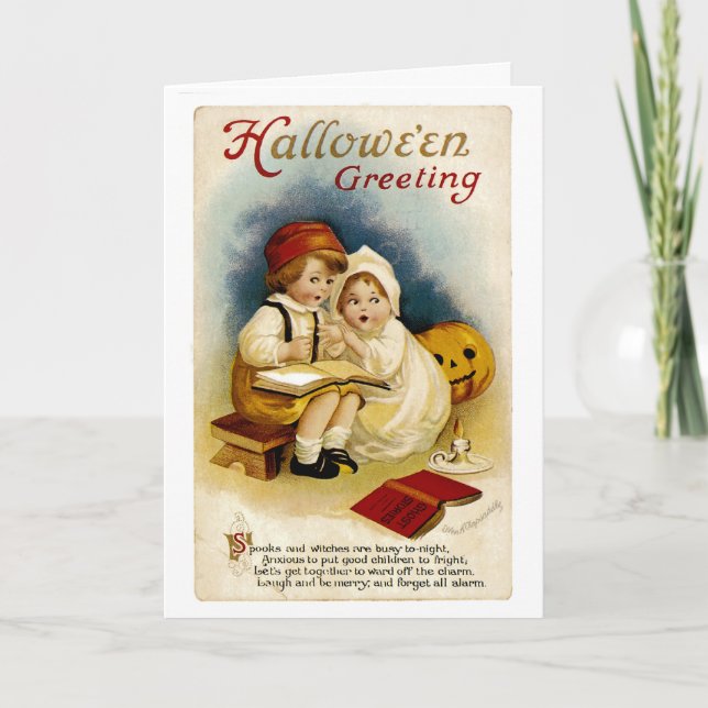 Tarjeta Vintage Halloween Greet (Anverso)