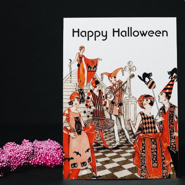 Tarjeta Vintage Halloween Party (Subido por el creador)