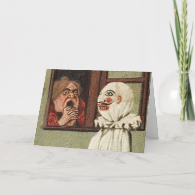 Tarjeta Vintage Halloween Scare Card (Anverso)