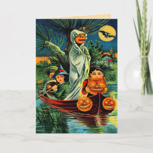 Tarjeta Vintage Halloween Spooky