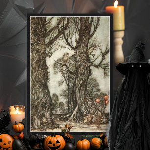 Tarjeta Vintage Halloween Trick O Treta Halloween
