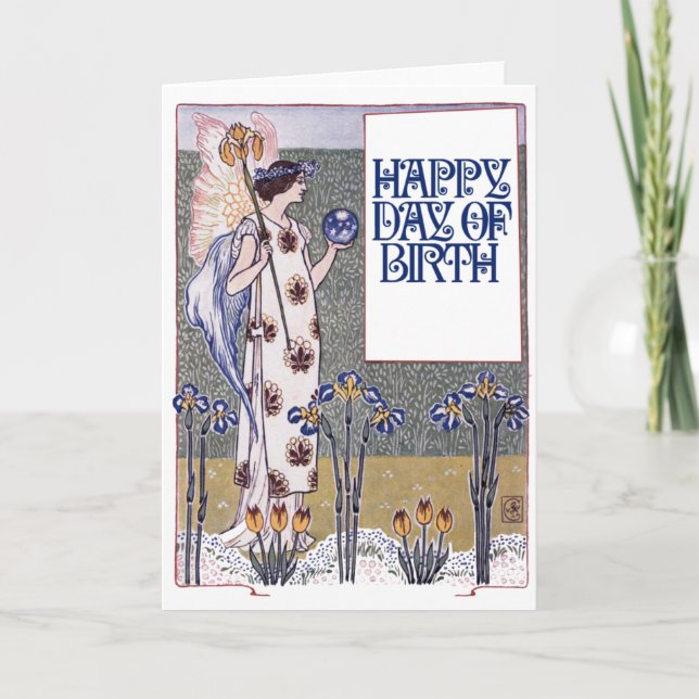 Tarjeta Vintage Happy Birday (Anverso)