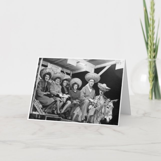 Tarjeta Vintage Happy Birday Fiesta Card (Anverso)