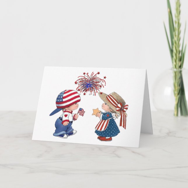 Tarjeta Vintage Happy Birthday America (Anverso)