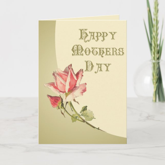 Tarjeta Vintage Happy Mother's Day Card (Anverso)