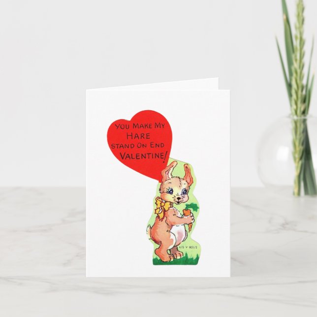 Tarjeta Vintage Hare Valentine (Anverso)
