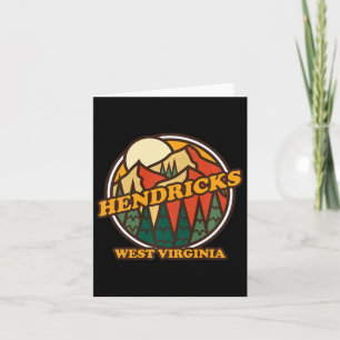 Tarjeta Vintage Hendricks West Virginia Mountain Senderism