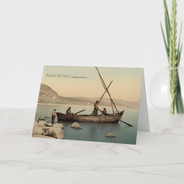 Tarjeta Vintage Holy Land Bible Christmas Card (Anverso)