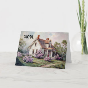 Tarjeta Vintage Home Mom's Birthday Greeting Card