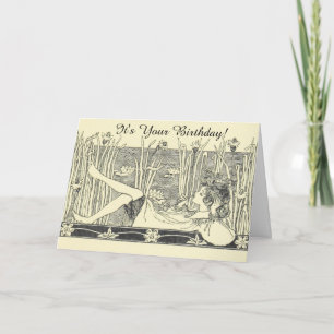 Tarjeta Vintage Ilustracion Lazy Day Birday Card