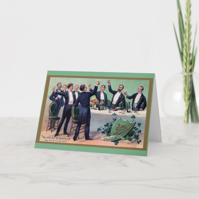 Tarjeta Vintage Irish Toast St. Patrick's Day Card (Anverso)