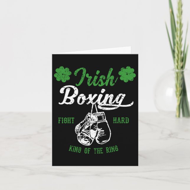 Tarjeta Vintage irlandés de boxeo (Anverso)
