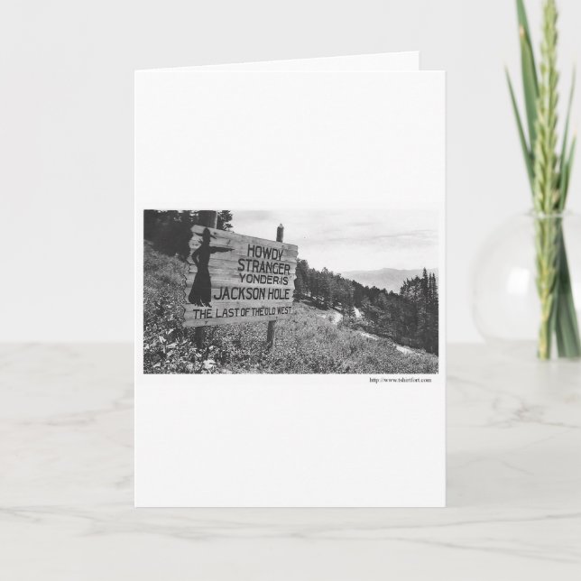 Tarjeta Vintage Jackson Hole (Anverso)