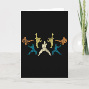 Tarjeta Vintage Karate Taekwondo Artes marciales mixtas Mm