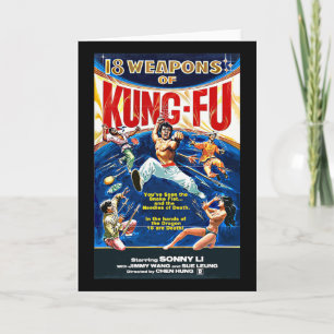 Tarjeta Vintage Kungfu Karate Bjj Película de Artes Marcia