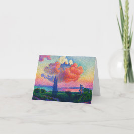 Tarjeta Vintage La pintura de la nube rosa (1896)