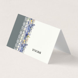 Tarjeta Vintage Lace Y Pearl Floral Place