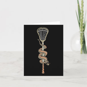 Tarjeta Vintage Lacrosse Stick Y Rattlesnake Lax Snake I