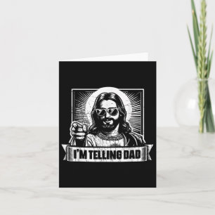 Tarjeta Vintage Le Estoy Contando a Papá Jesús Religioso C