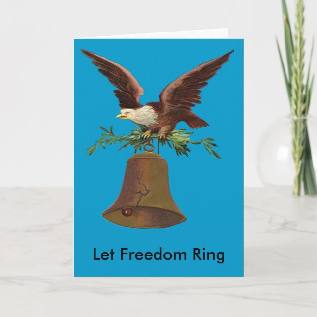 Tarjeta Vintage Let Freedom Ring (Anverso)