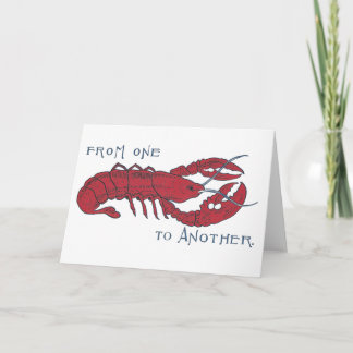 Tarjeta Vintage Lobster