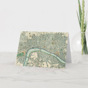 Tarjeta Vintage London Map Notecards