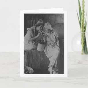 Tarjeta Vintage - Los mejores amigos y el alcohol,